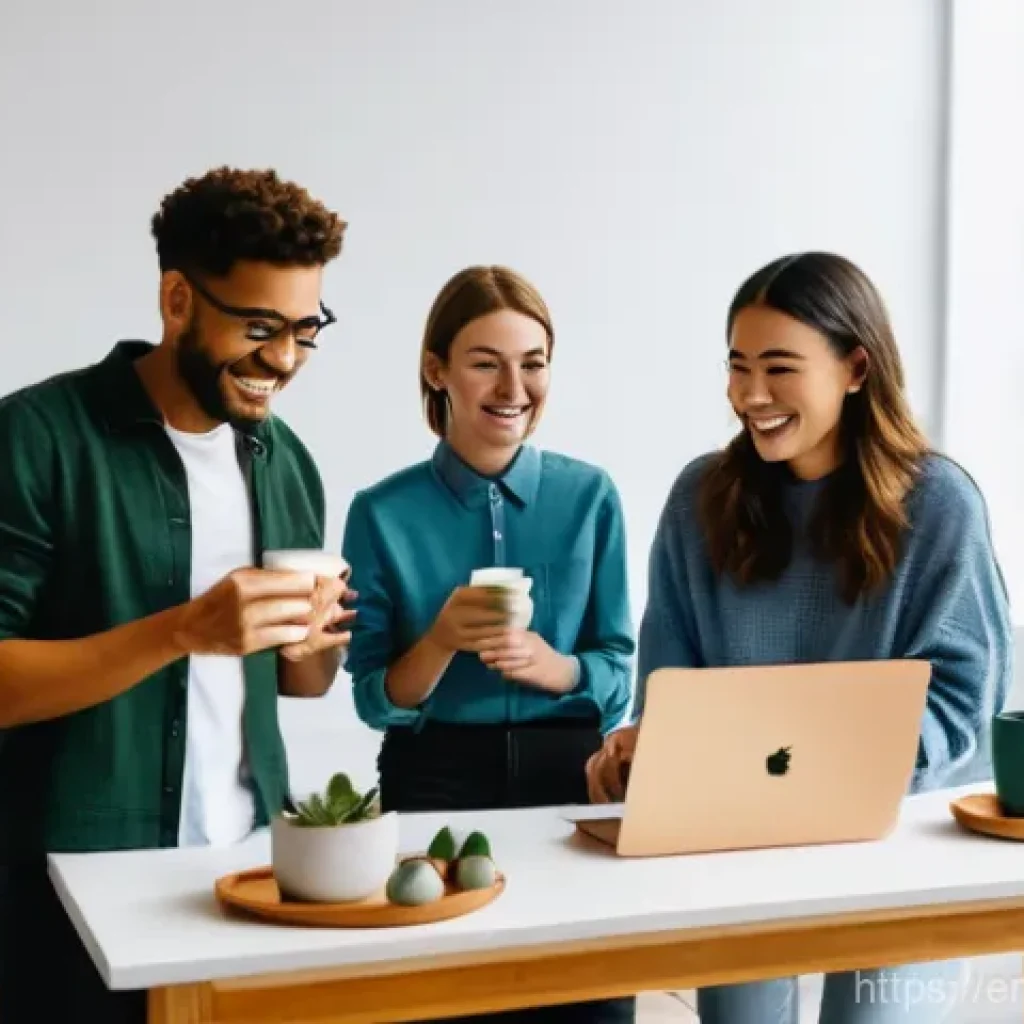 미미와 20대 타겟팅 마케팅 - **Prompt 1: Authentic Brand Connection**
    A diverse group of young adults (Gen Z/millennials), ca...