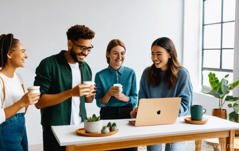 미미와 20대 타겟팅 마케팅 - **Prompt 1: Authentic Brand Connection**
    A diverse group of young adults (Gen Z/millennials), ca...