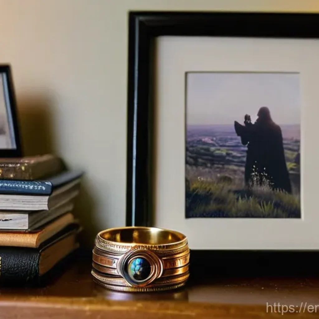 미미 굿즈의 희소성 분석 - **Prompt:** A cozy, warmly lit study, rich with the ambiance of cherished memories. An adult's hand,...