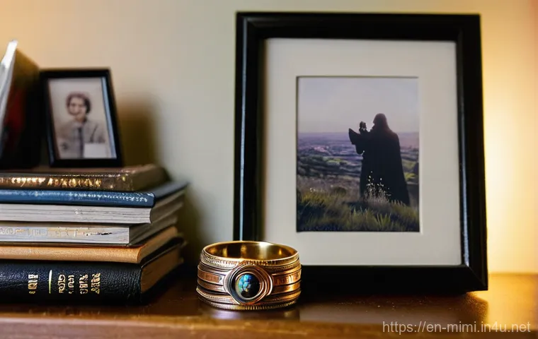 미미 굿즈의 희소성 분석 - **Prompt:** A cozy, warmly lit study, rich with the ambiance of cherished memories. An adult's hand,...