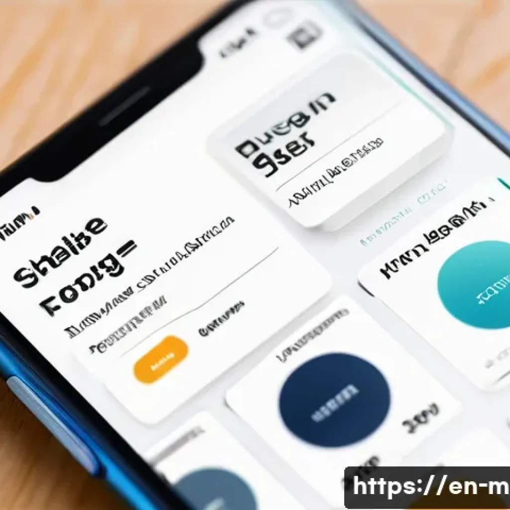 미미와 관련된 전자상거래 - A sleek, modern e-commerce mobile app interface displayed on a latest-model smartphone, showcasing i...