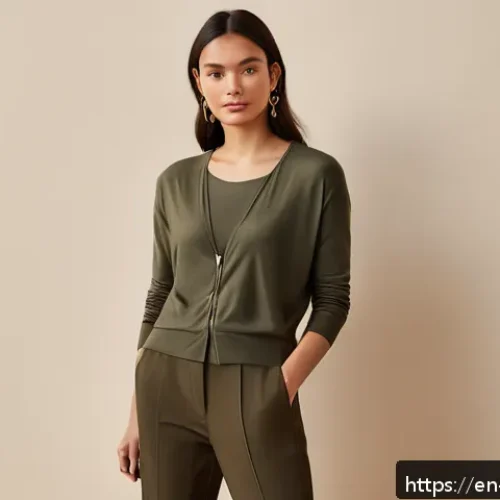 미미의 인기 상품 추천 - A stylish young woman wearing a luxuriously soft, breathable asymmetric hem tee in muted earth tones...